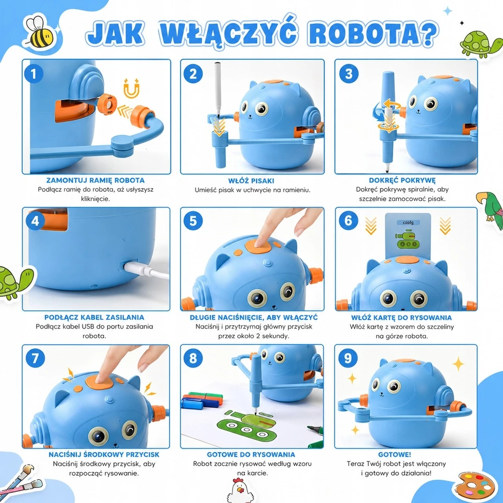 MOKYMASIS ROBOTAS MOKYTIS PIEŠIMO IR ANGLŲ KALBOS 100 KORTELIŲ RINKINYS
