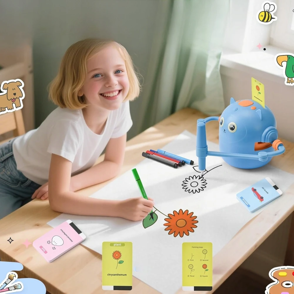 MOKYMASIS ROBOTAS MOKYTIS PIEŠIMO IR ANGLŲ KALBOS 100 KORTELIŲ RINKINYS
