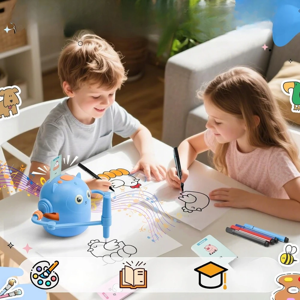 MOKYMASIS ROBOTAS MOKYTIS PIEŠIMO IR ANGLŲ KALBOS 100 KORTELIŲ RINKINYS