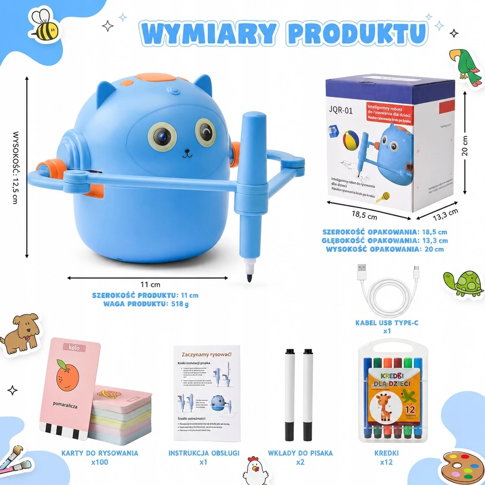 MOKYMASIS ROBOTAS MOKYTIS PIEŠIMO IR ANGLŲ KALBOS 100 KORTELIŲ RINKINYS