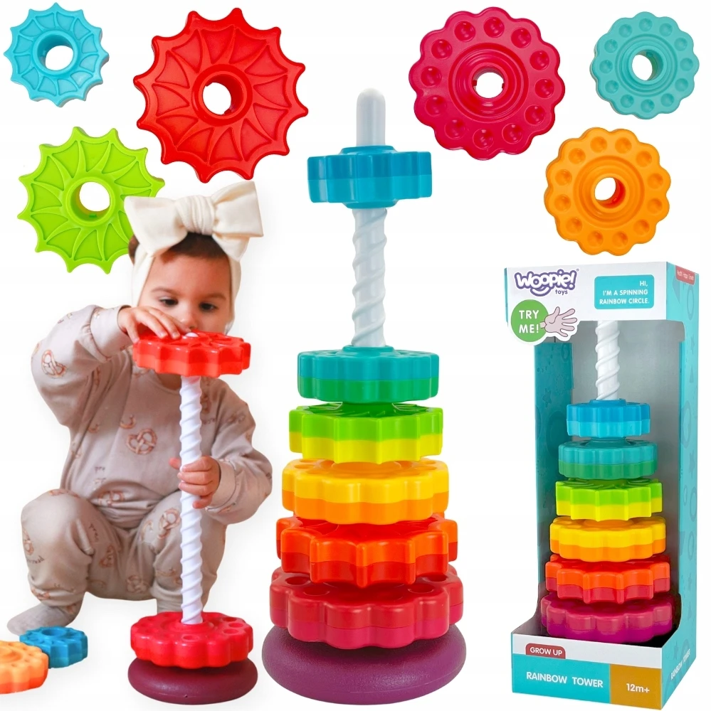 WOOPIE BABY edukacinė piramidė bokštas
