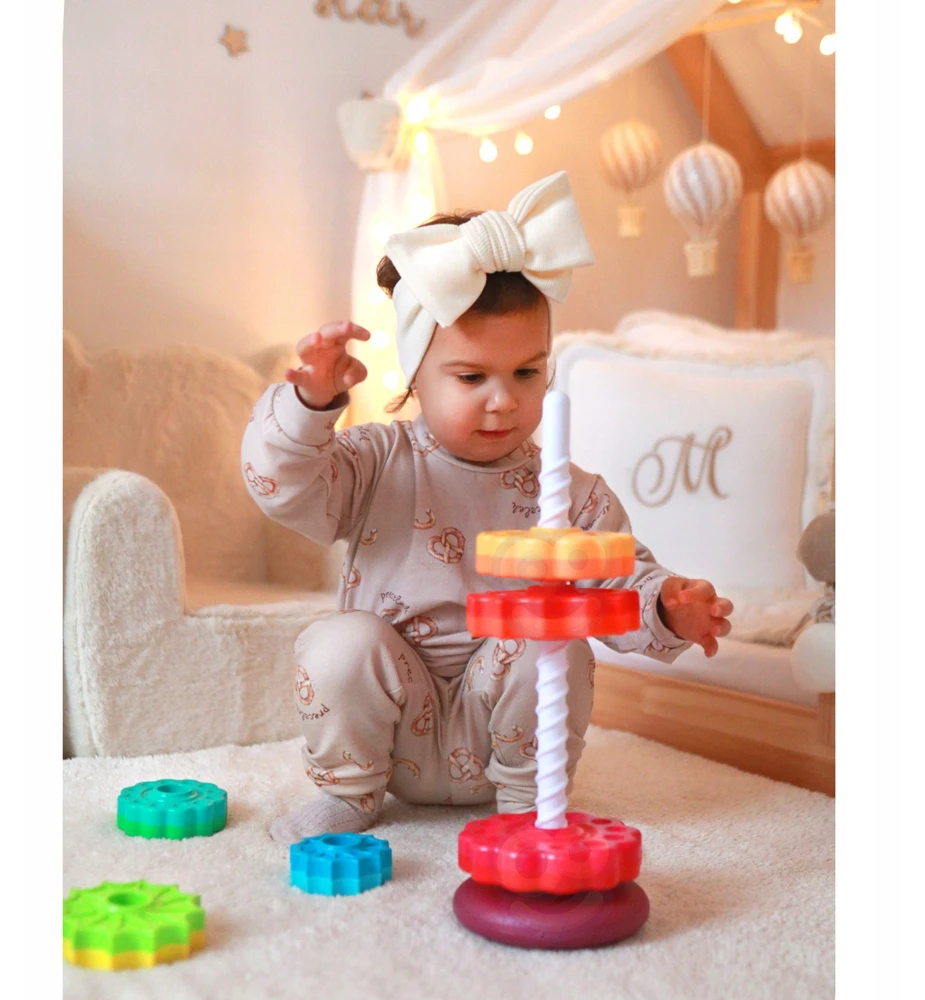 WOOPIE BABY edukacinė piramidė bokštas