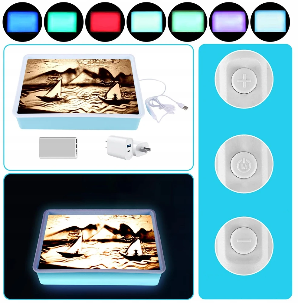MOKYMOSI RINKINYS DAŽYMAS SMILIU SU LED lempute VAIKAMS 7 SPALVŲ DOVANA