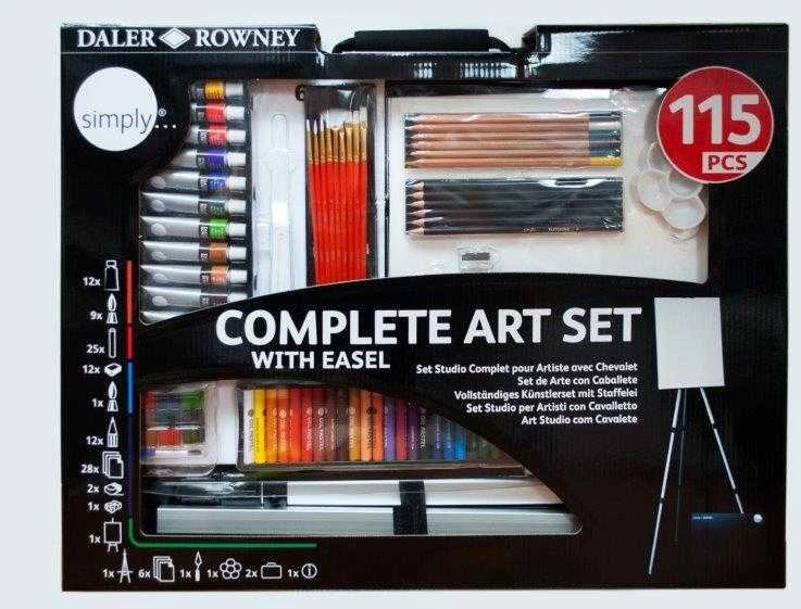 Daler Rowney Pilnas dailininko rinkinys 163 vnt