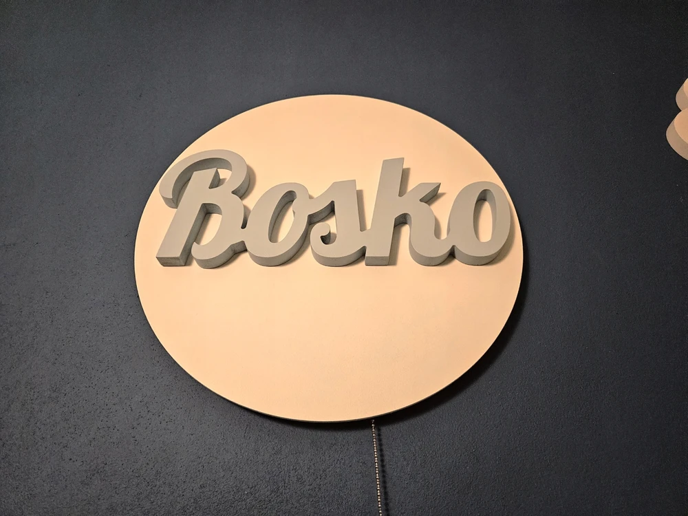 Moliland Lampka nocna chmurka su napisem Bosko- boska lampka ścienna do pokoju dzieci