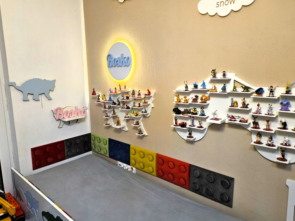 Moliland Lampka nocna chmurka su napisem Bosko- boska lampka ścienna do pokoju dzieci