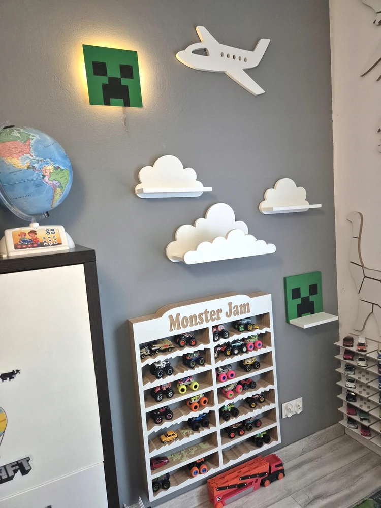 Moliland Lampka nocna Minecraft Creeper LED na baterie do pokoju dziecka