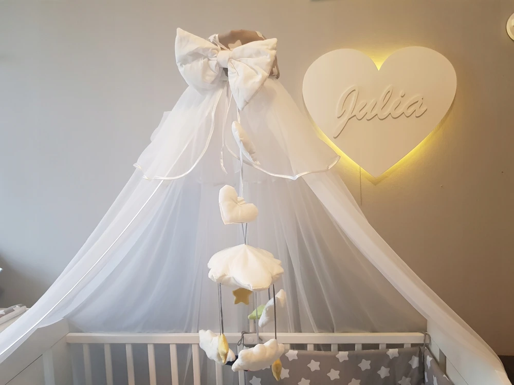 Moliland Lampka nocna serce su imieniem LED na baterie serduszko lampeczka ścienna