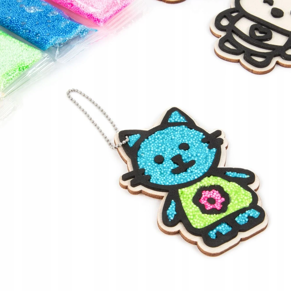 Molio putplastis 4 spalvos Kidea FOAM PENDANT FRIENDS mix Derform