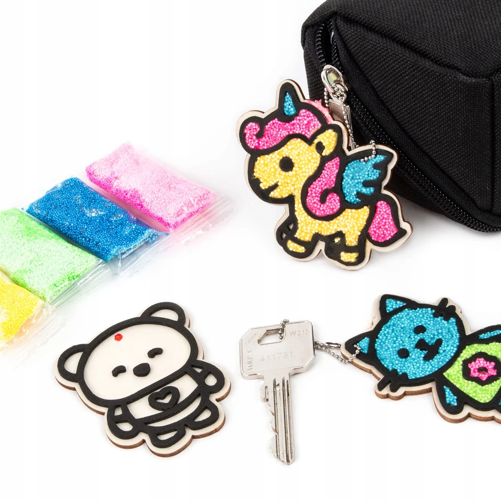 Molio putplastis 4 spalvos Kidea FOAM PENDANT FRIENDS mix Derform