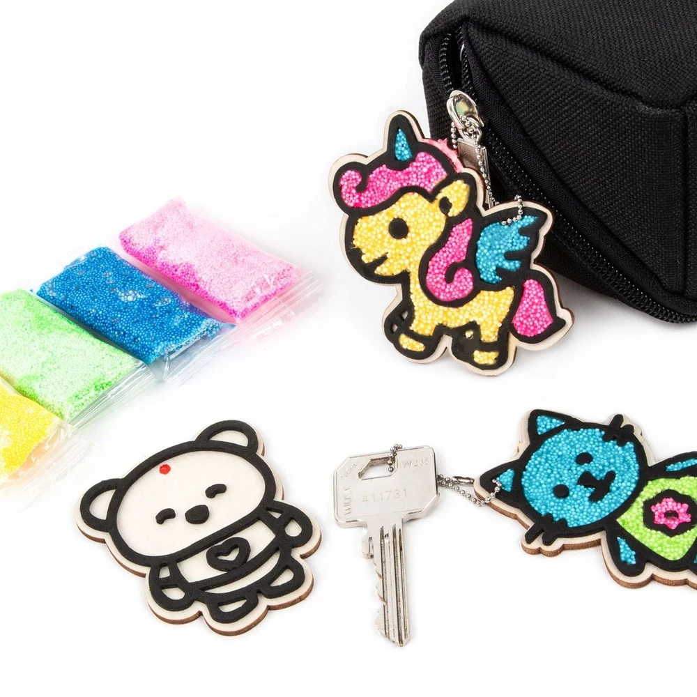 Molio putplastis 4 spalvos Kidea FOAM PENDANT FRIENDS mix Derform