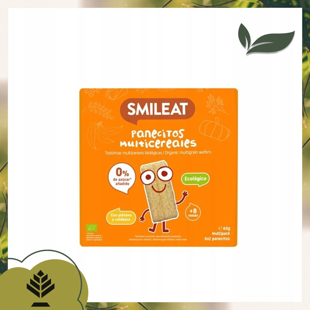 "Smileat" dribsnių keksiukai su bananais ir moliūgais Bio 60g