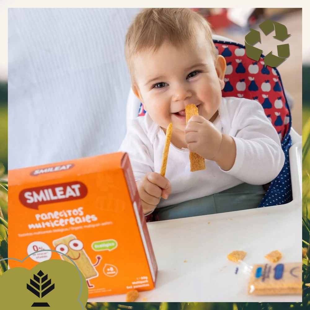 "Smileat" dribsnių keksiukai su bananais ir moliūgais Bio 60g
