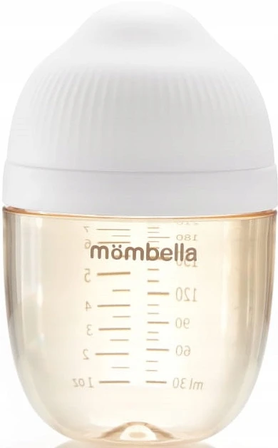 Mombella Anti-colic Baby Bottle 3M Ivory PPSU 210ml Naujas
