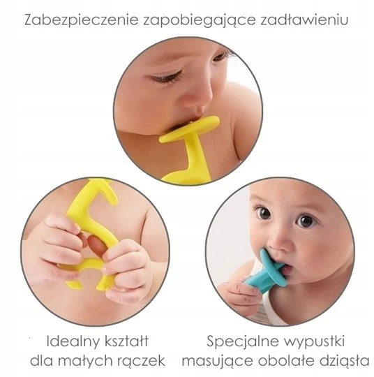 Mombella Dancing Elephant Teether rožinė