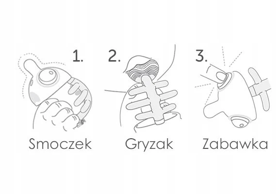 Mombella Rybka 3in1 dantų dygimo žaislas, mėlynas, 3M+ sensorinis žaislas