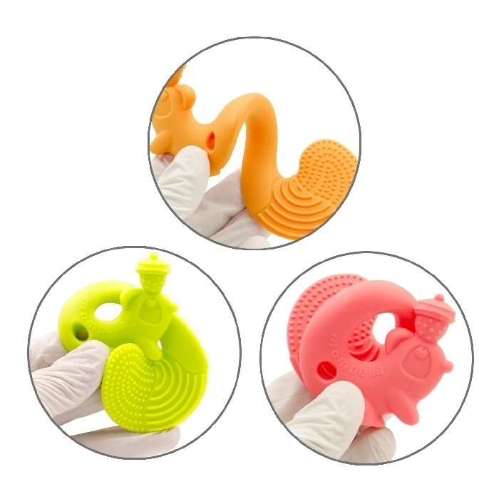 Mombella Squirrel Teether Squirrel Žalias