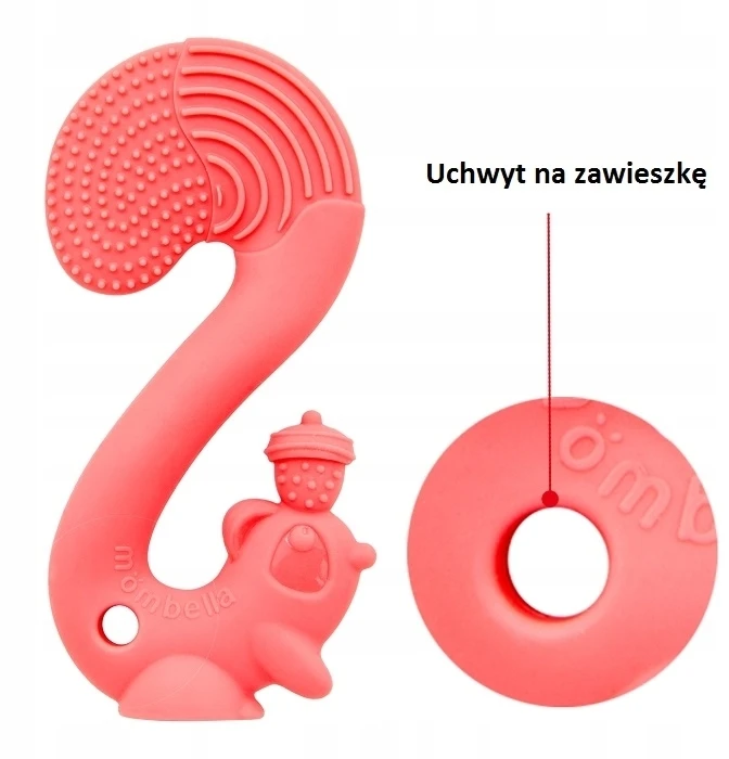 Mombella Squirrel Teether Squirrel Žalias