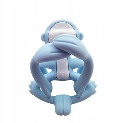 Mombella Teether rankena Monkey Toy mėlyna