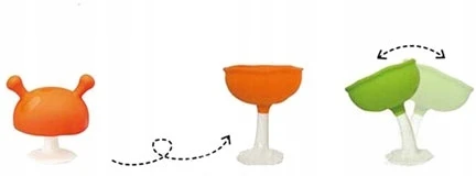 MOMBELLA TEETHER SOOTHING MSHROOM krūtų forma dantims geltona