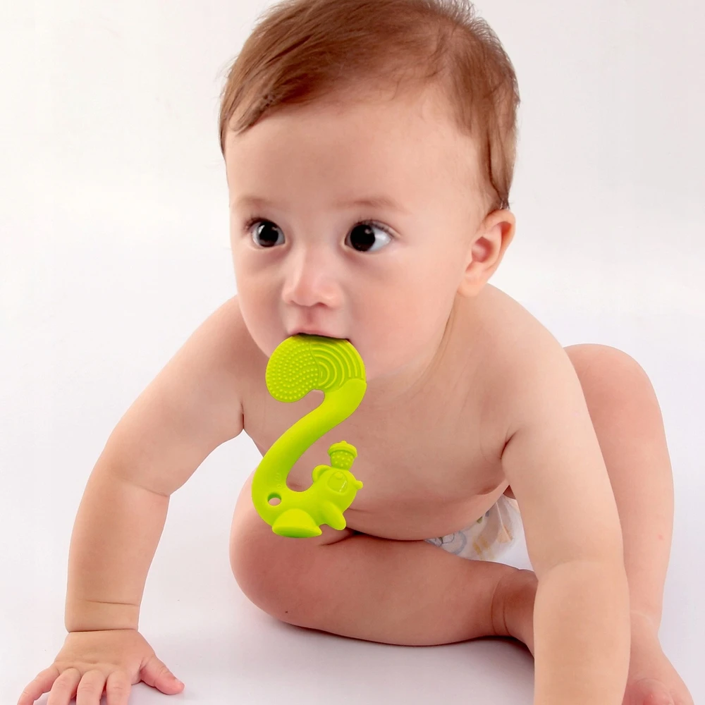 Mombella Teether žaislas Squirrel Light Mėlyna