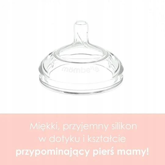 Mombella žindukas krūtinės formos L buteliukui nuo pilvo dieglių