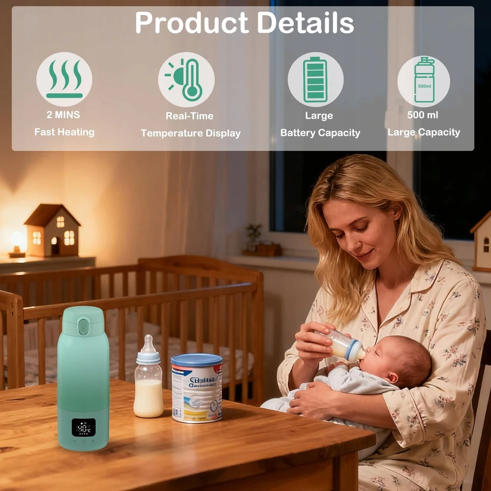 Momcozy Yansoo Bottle Milk Warmer greitas LCD ekranas