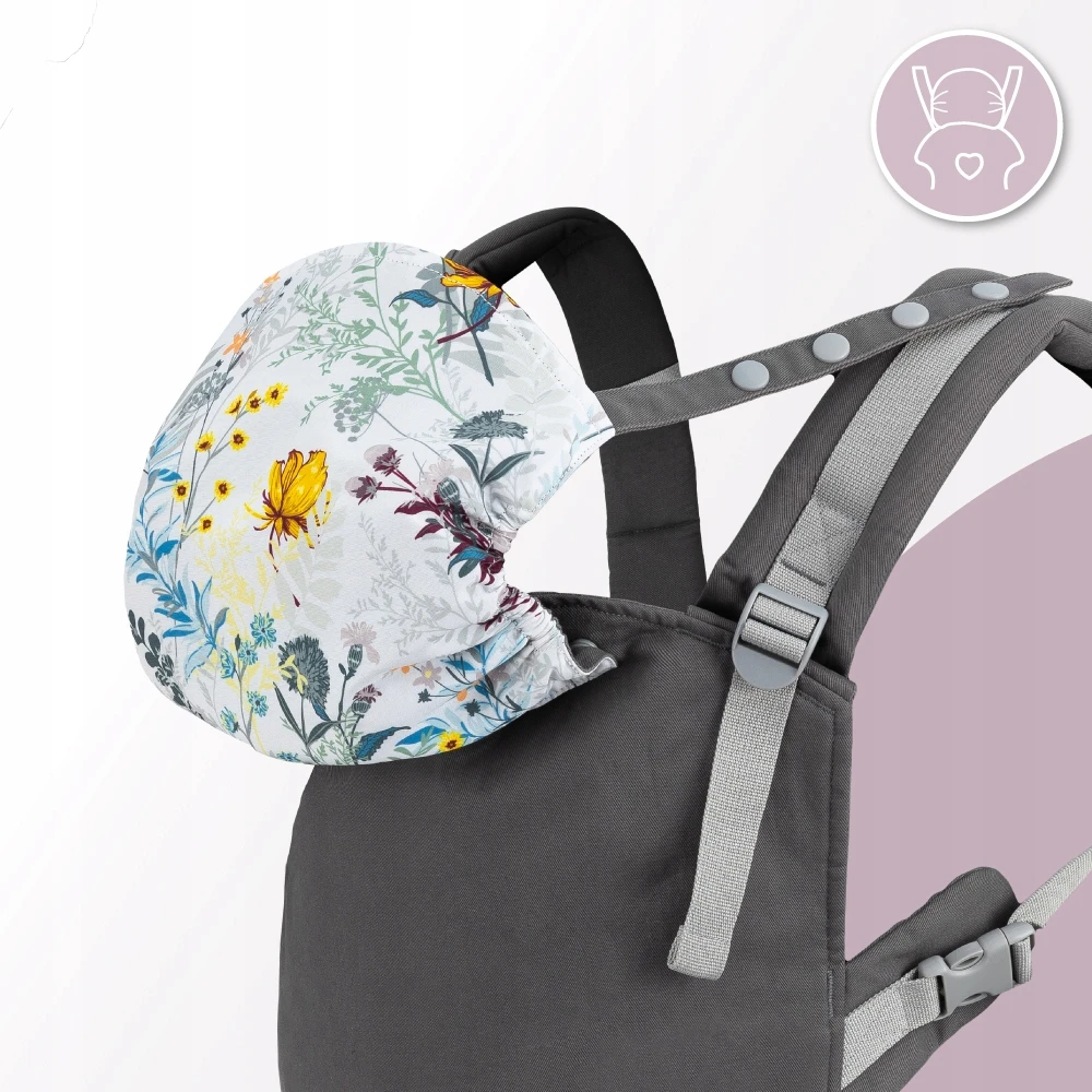 MoMi COLLET gėlių nešynė kūdikiui - 2in1 gobtuvas, 2 padėtys, iki 15kg