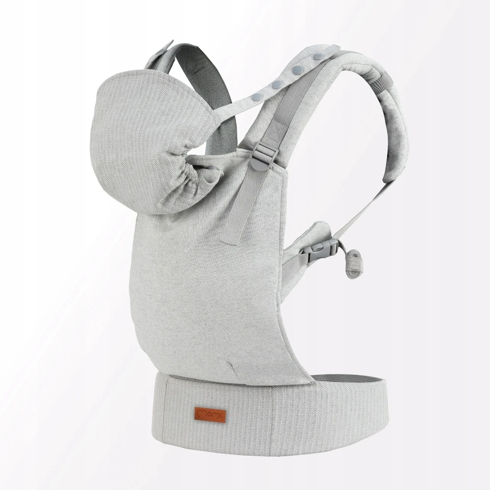 MoMi COLLET nešynė, pilka - 2in1 gobtuvas, 2 pozicijos, iki 15kg