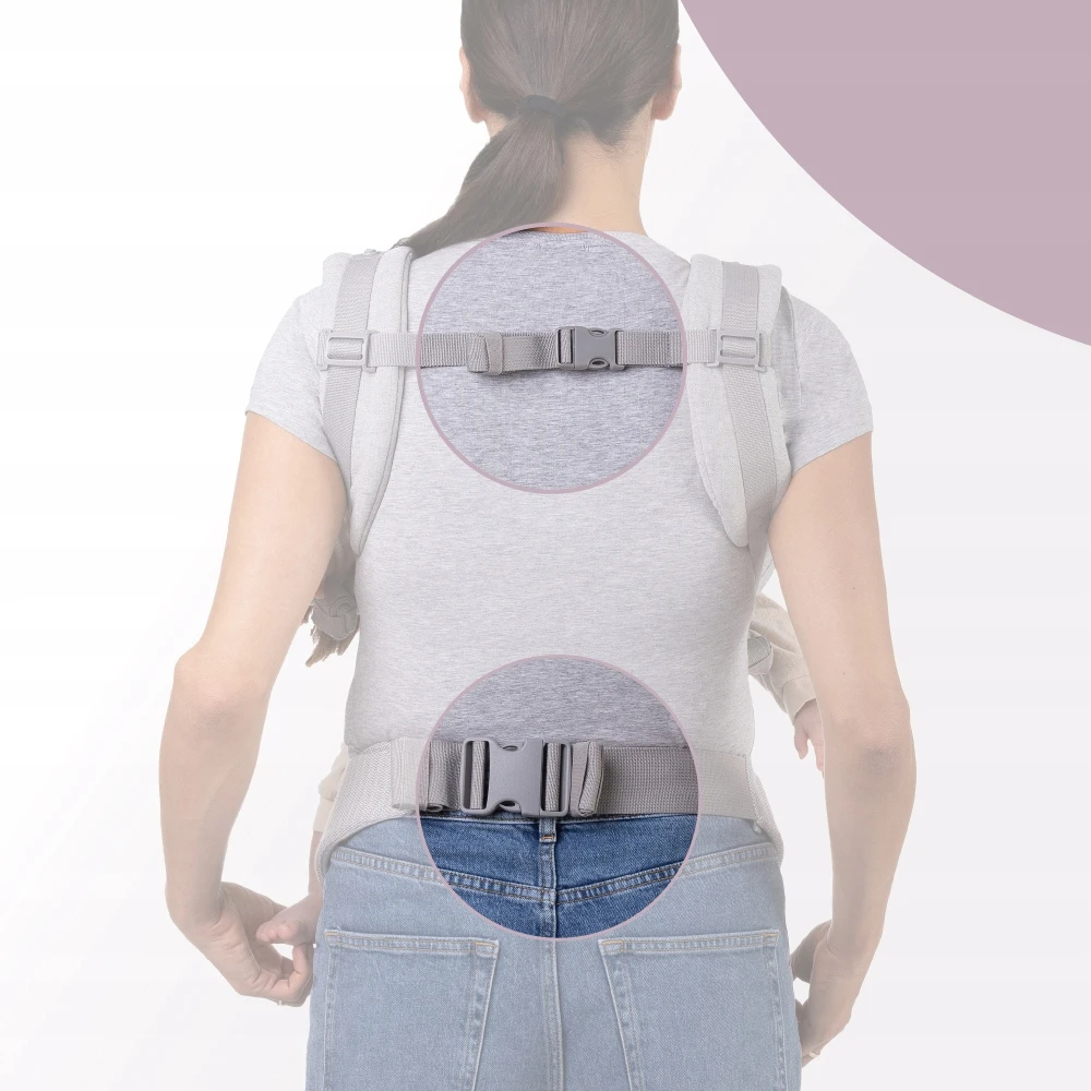 MoMi COLLET nešynė, pilka - 2in1 gobtuvas, 2 pozicijos, iki 15kg