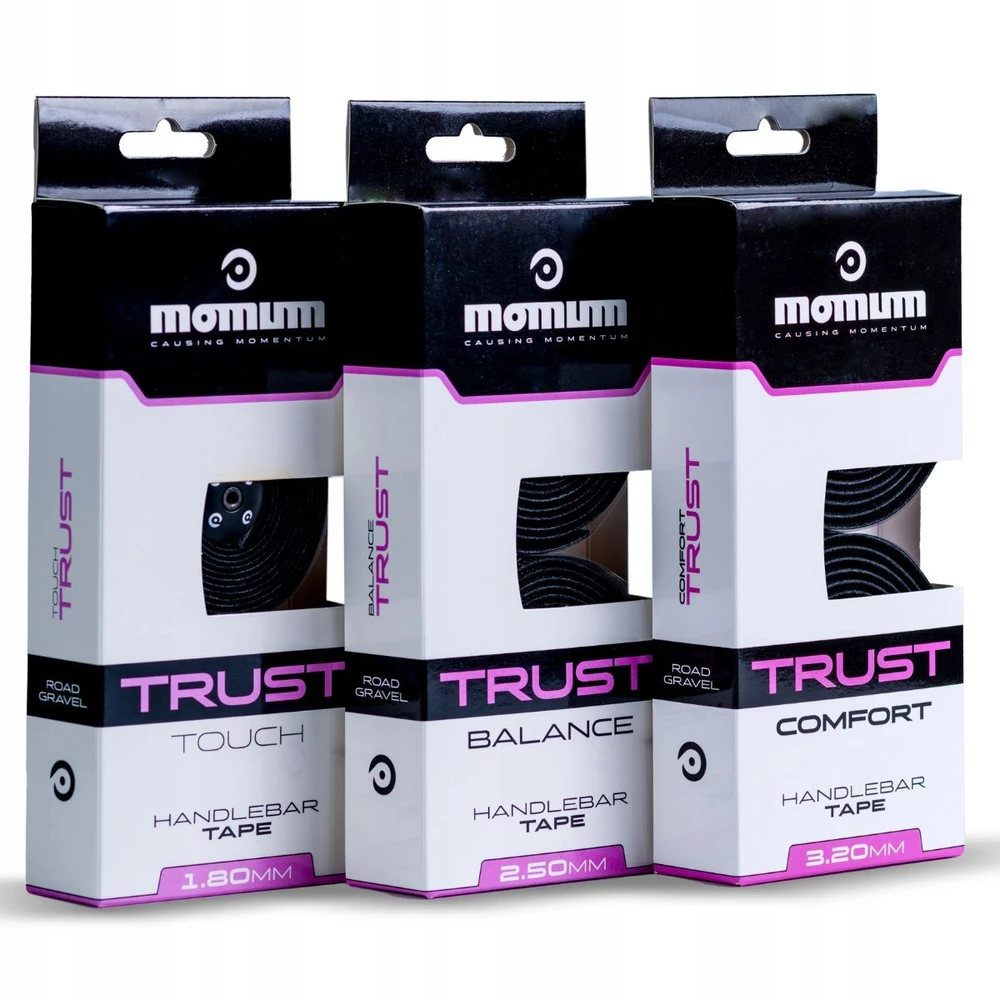 MOMUM TRUST Comfort dviračio vairo juosta 3,2 mm Juoda