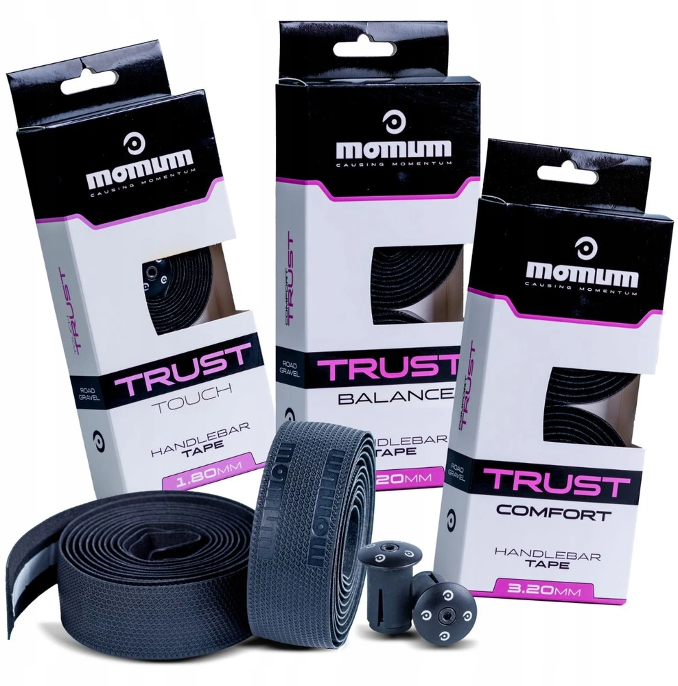 MOMUM TRUST Comfort dviračio vairo juosta 3,2 mm Juoda