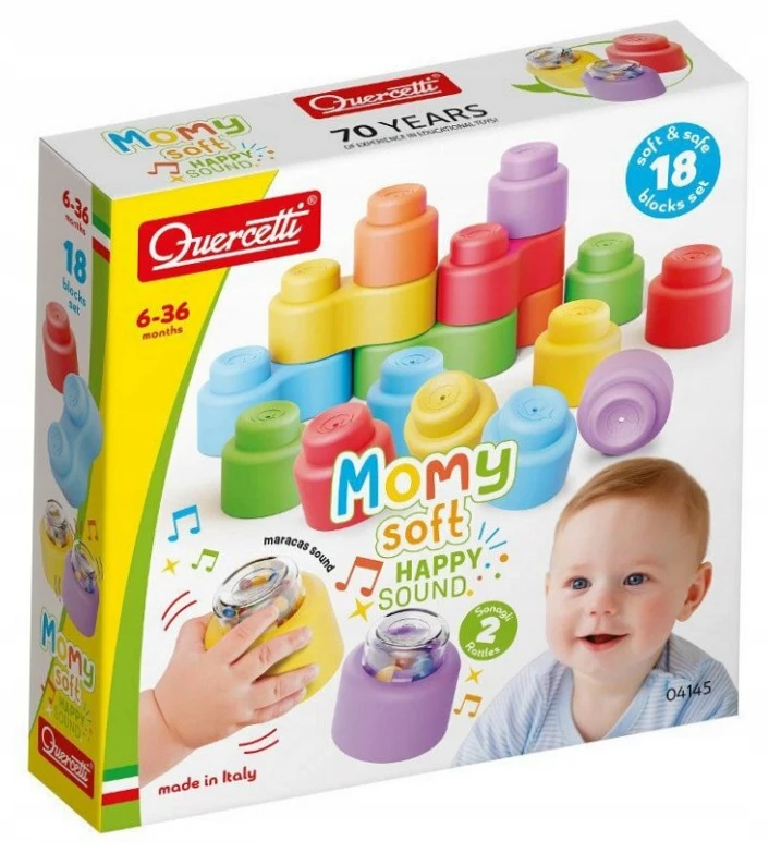 Momy minkštos kaladėlės su barškučiu 18 elementų 4145 QUERCETTI p6