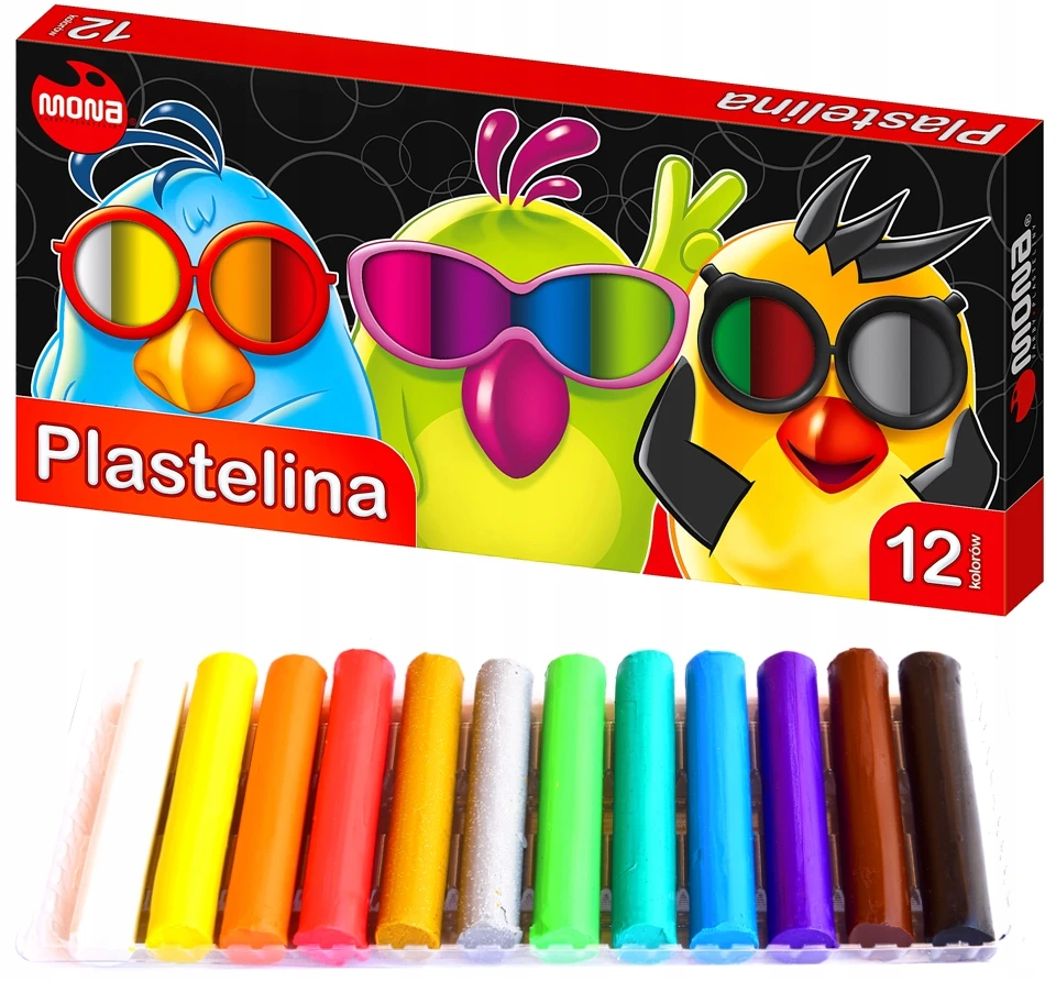 Lean School plastilinas, 12 spalvų MONA