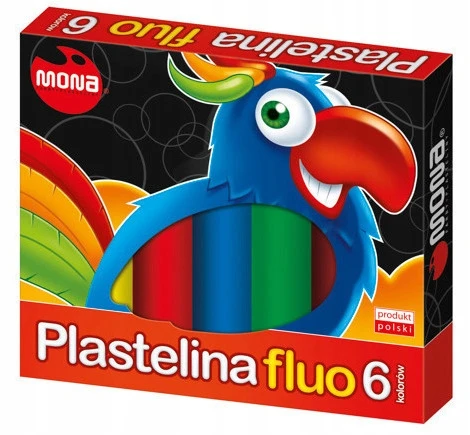 Mona Neoninis plastilinas vaikams, 6 spalvos, lengvai formuojamas, nelimpa ir daugkartinis naudojimas