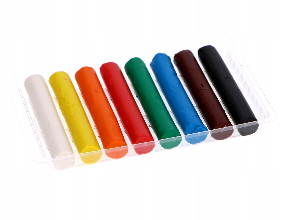 Mona plastilinas 8 spalvų minkšta vaško pagrindo plastiko masė vaikams 1 vnt.