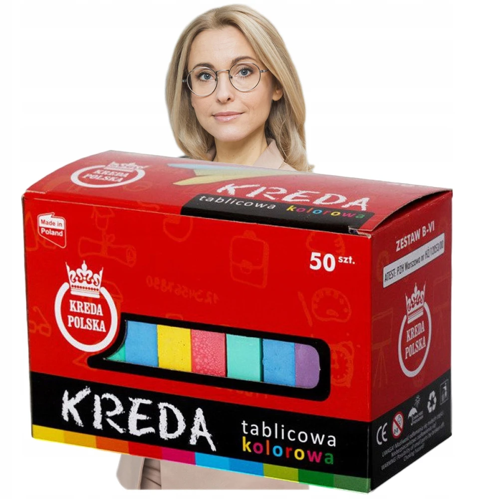 Mona Spalvota lentos kreida 50 vnt. Daugiafunkcinis