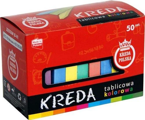 Mona SPALVOTA MOKYKLINĖ KREIDA LENTAI. SPALVINGA KREIDA