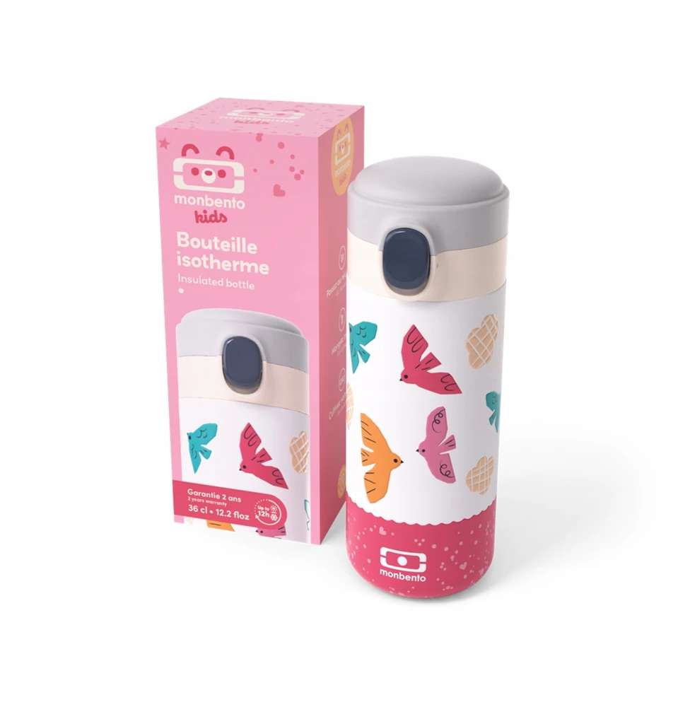 Monbento Graphic Birds termos butelka 360ml