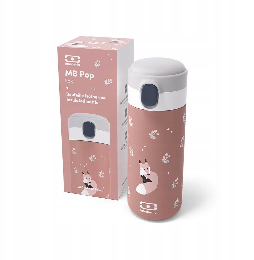 Monbento Pop 0,36l Lapiškas Termosinis Puodelis, Rožinis