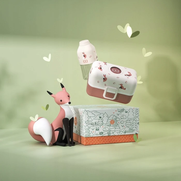Monbento Tresor "cinnamon Fox" rinkinys: maisto dėžutė ir gertuvė