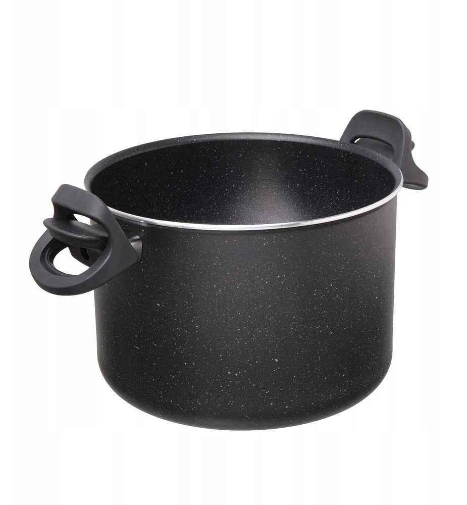 Moneta Etnea makaronų puodas 22 cm su dangteliu, aliuminis, juodas