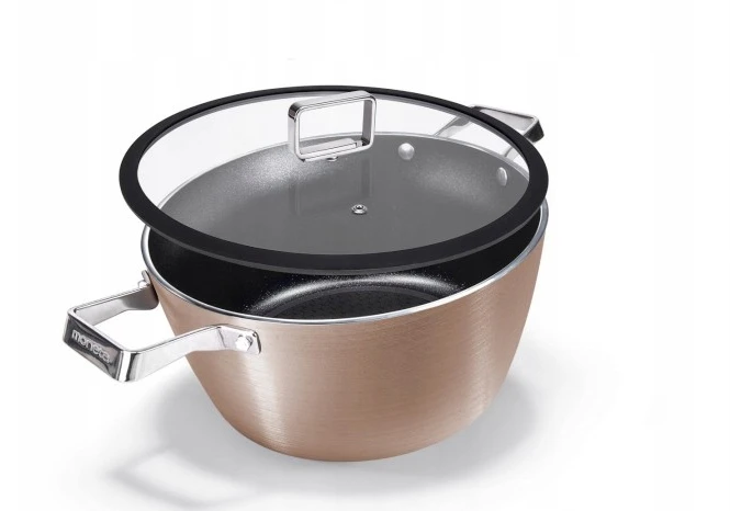 Moneta Puodas 24 cm, rožinio aukso, indukcijai