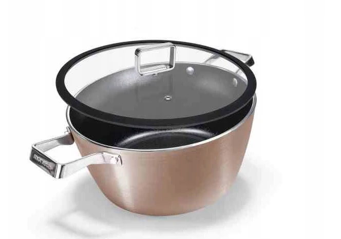 Moneta Puodas 24 cm, rožinio aukso, indukcijai