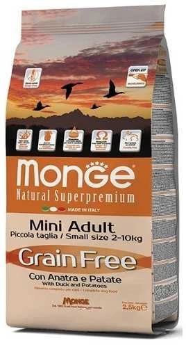 Monge begrūdis mini adult sausas pašaras (antiena ir bulvės) 2,5kg