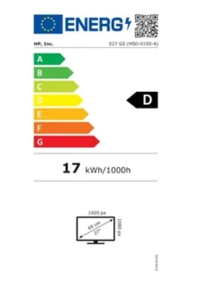Hewlett Packard (HP) HP E27 G5 FHD monitorius – 27 colių 1920x1080 FHD 300 nitų 75 Hz AG, IPS, HDMI/DisplayPort, 4x USB-A, reguliuojamas aukštis / pakreipimas / pasukamas / pasukamas, 3 metai