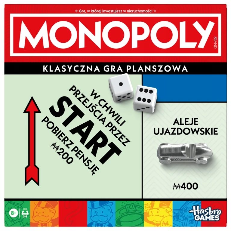Monopoly Classic Refresh žaidimas Lenkiška versija Hasbro G0009
