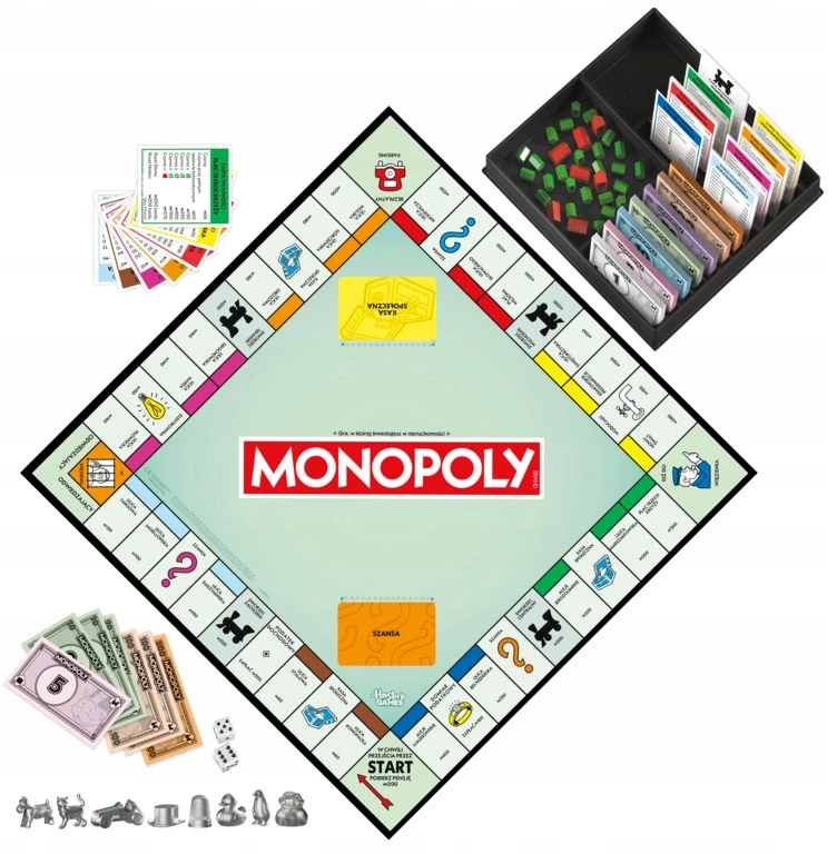 Monopoly Classic Refresh žaidimas Lenkiška versija Hasbro G0009