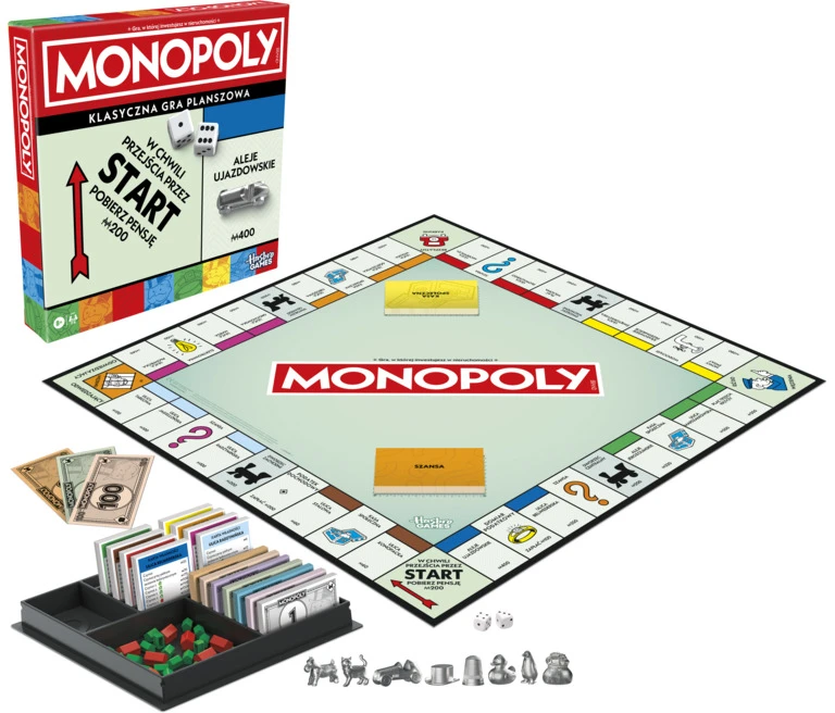 Monopoly Classic Refresh žaidimas Lenkiška versija Hasbro G0009