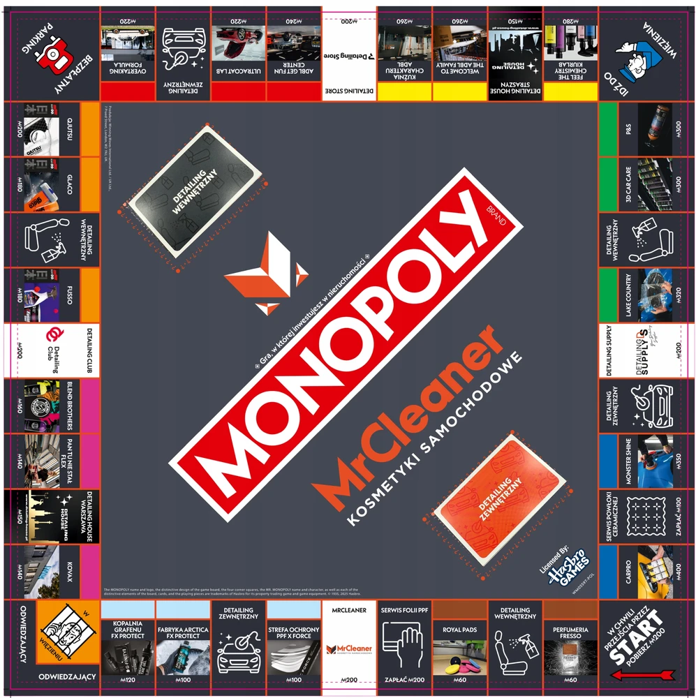 Monopoly MrCleaner x Detailing Together stalo žaidimas Limited Edition PL